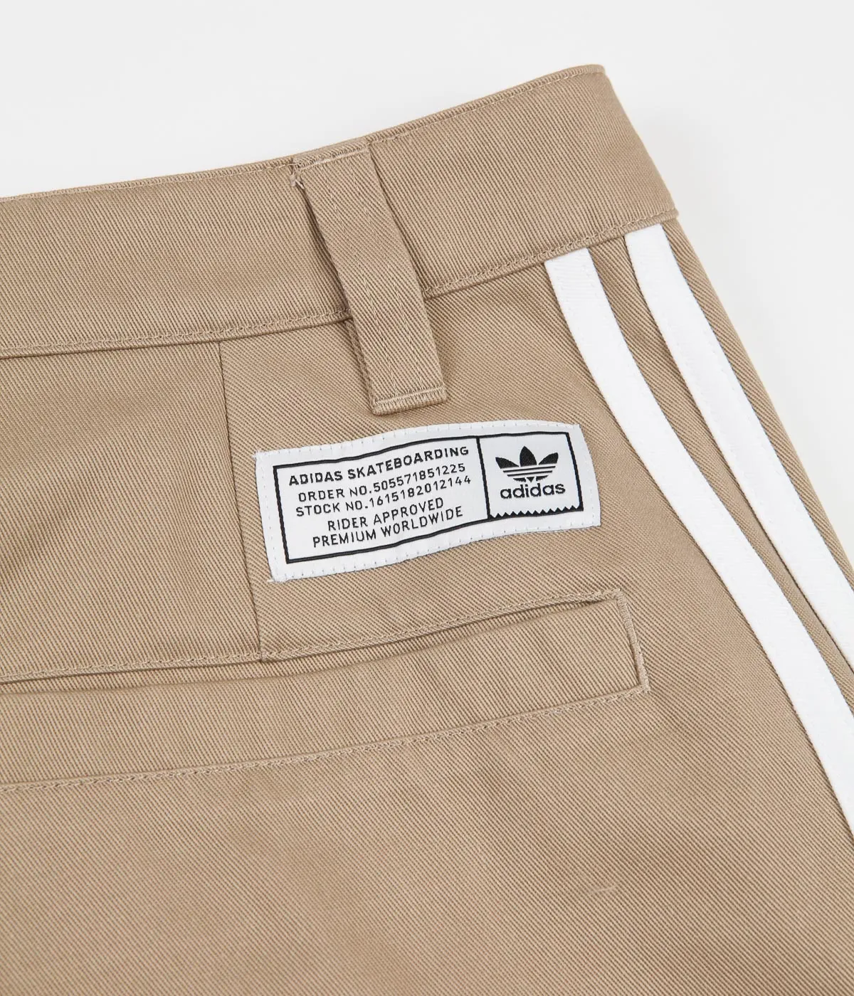 Adidas Striped Chino Pants - Hemp / White