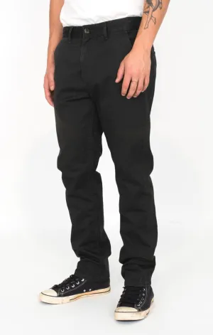 Afends Mens Chino - Black - Slim Fit Chino