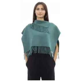 Alpha Studio Green Wool Women Poncho