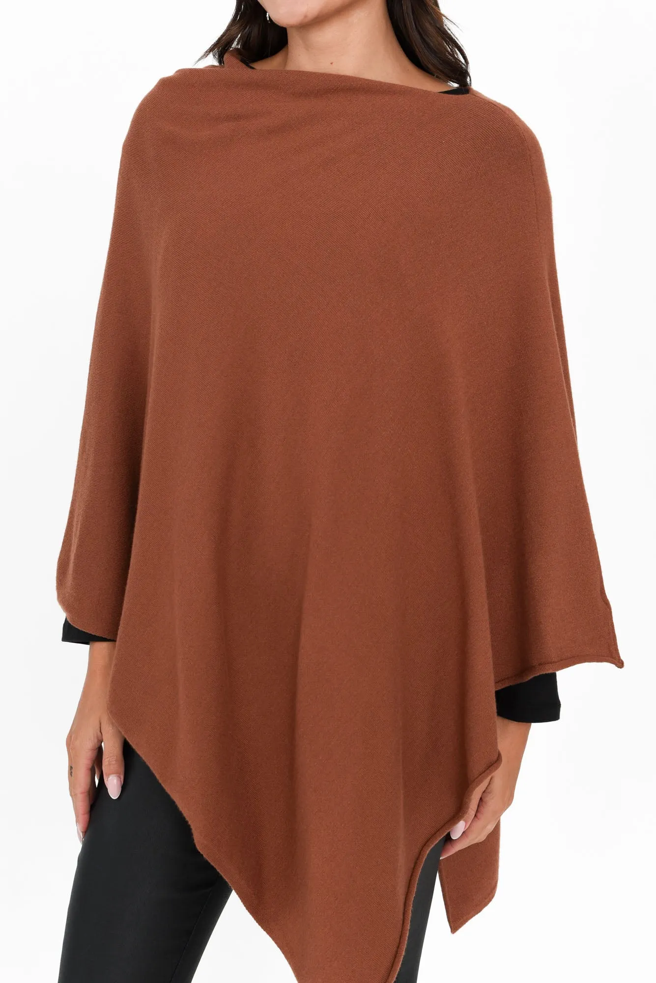 Amy Brown Wool Blend Poncho