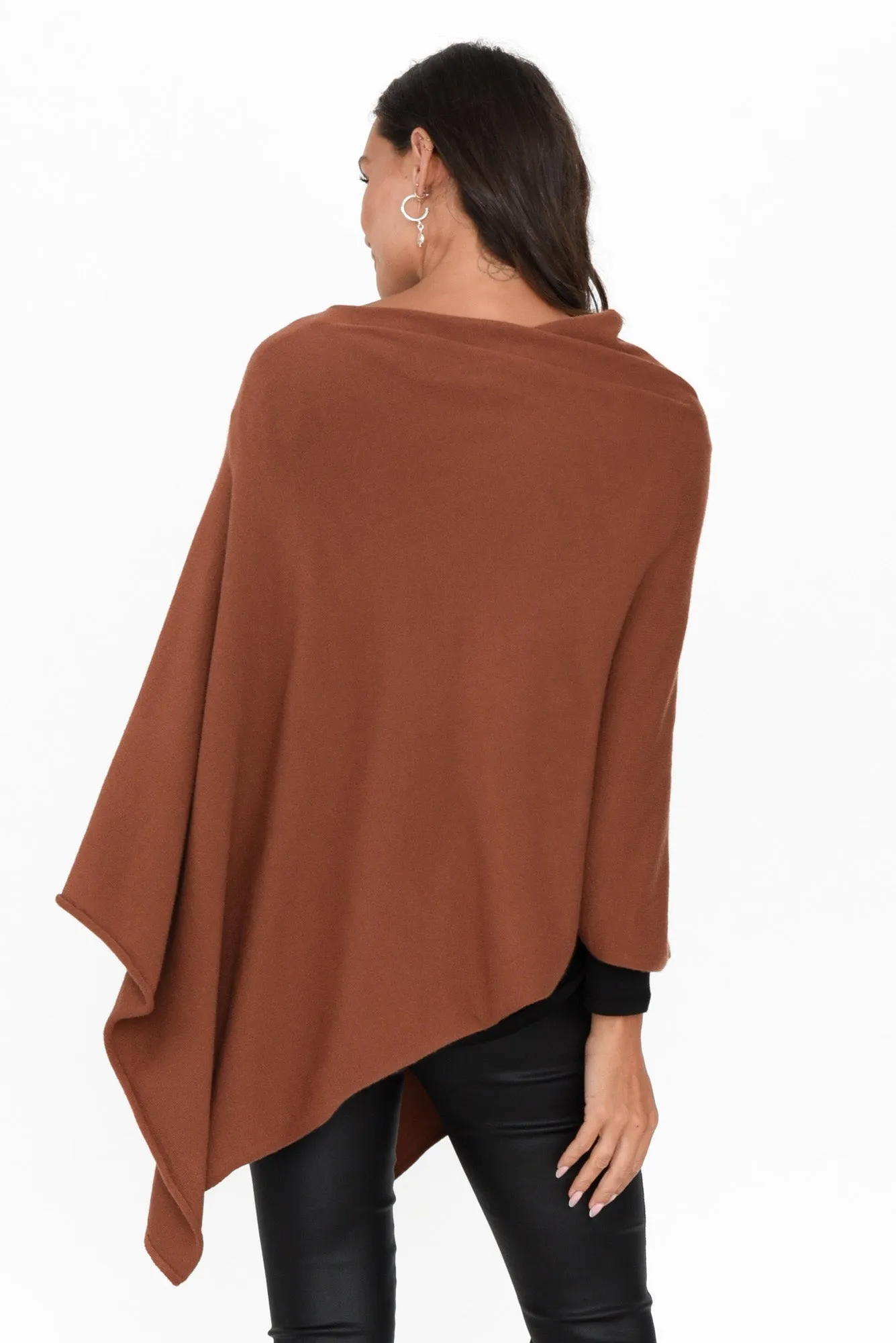 Amy Brown Wool Blend Poncho