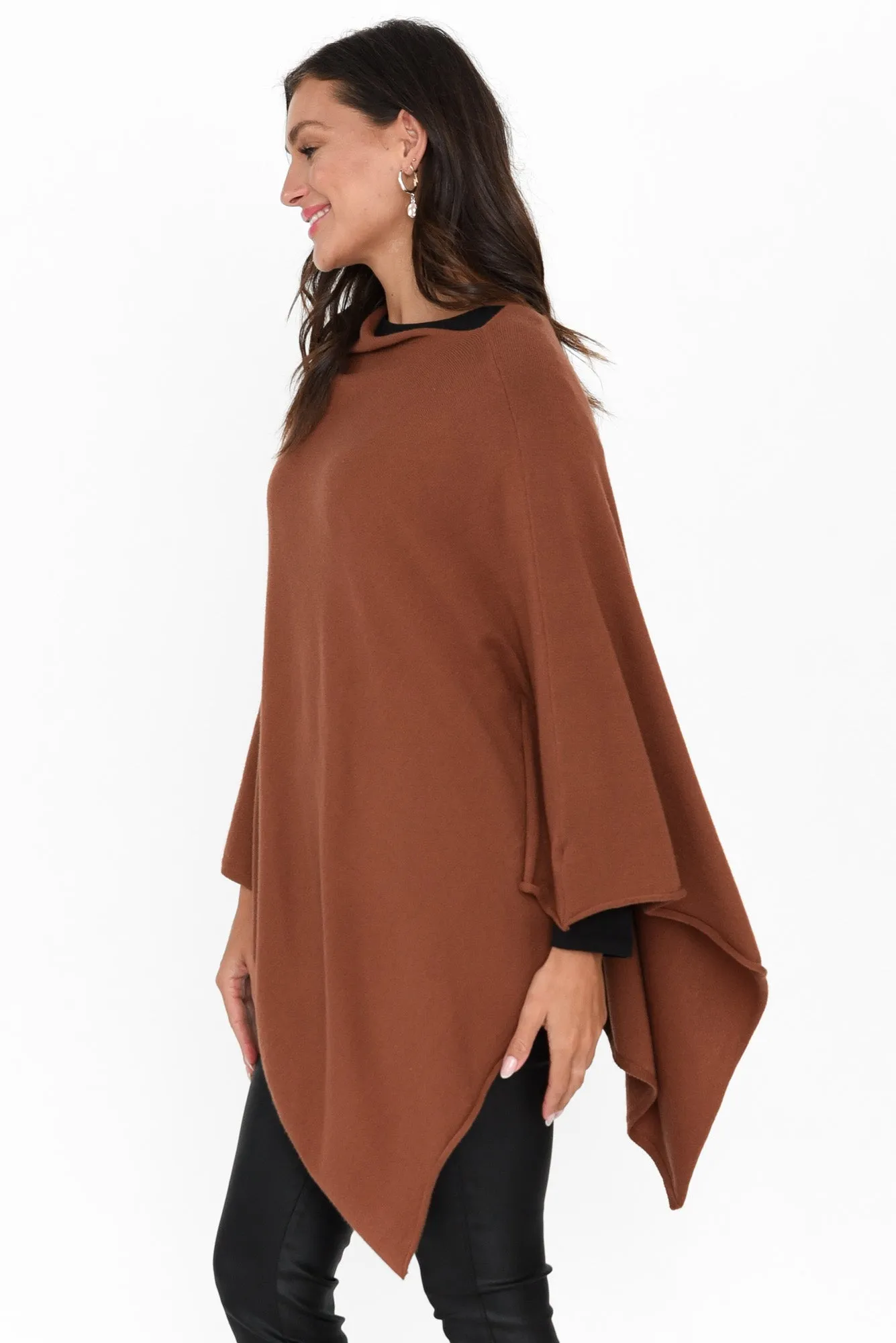 Amy Brown Wool Blend Poncho