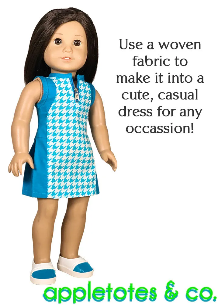 Annika Sports Dress Sewing Pattern for 18 Inch Dolls