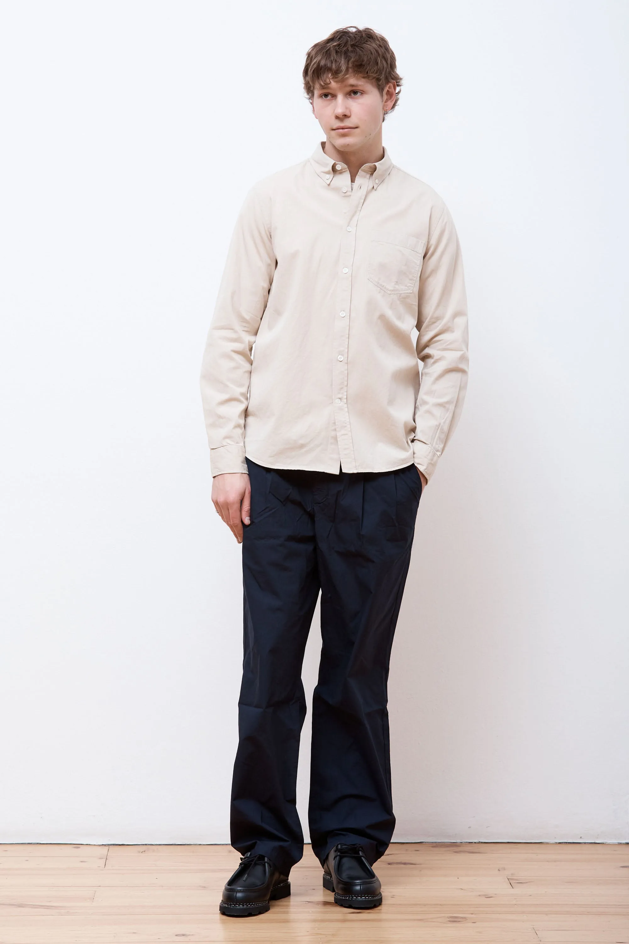 Anton Light Twill Shirt Oatmeal