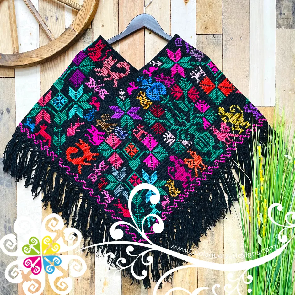 Arbol de la Vida Design Embroider Poncho - Mañanita