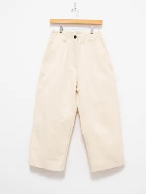 Asher Peached Cotton Twill Pants - Cream