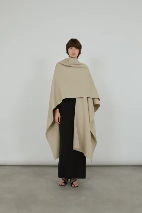 Aspen cape | Beige - Virgin wool