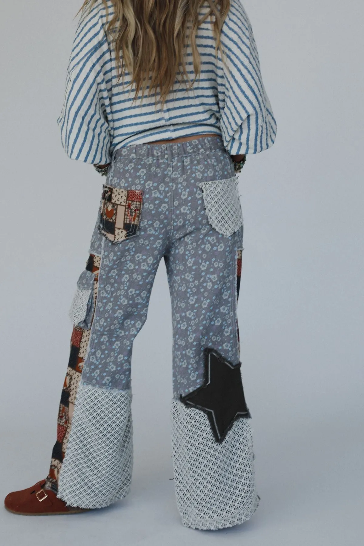 Aurelia Mix Print Pants - Brown Multi