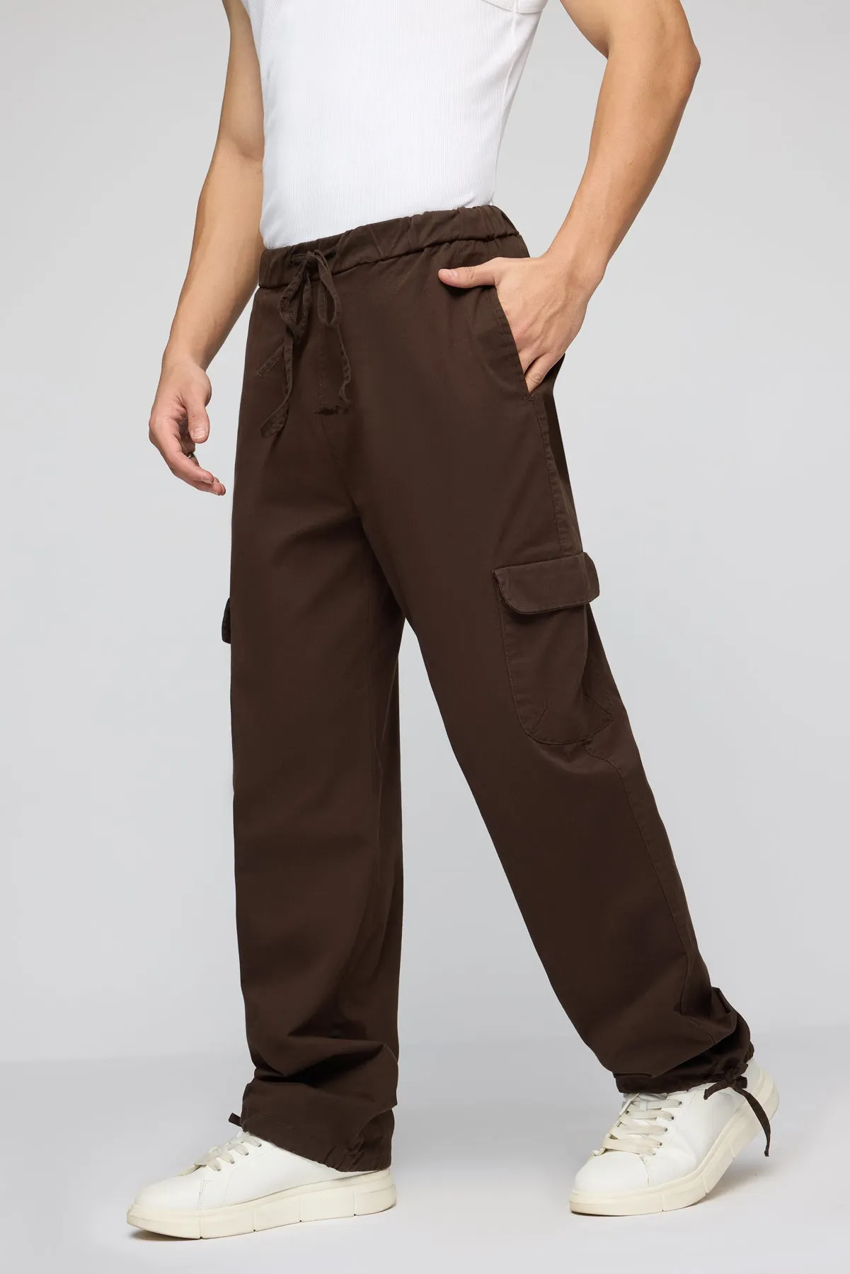 Aztec Brown Men's Relaxed Fit Cargo Pants