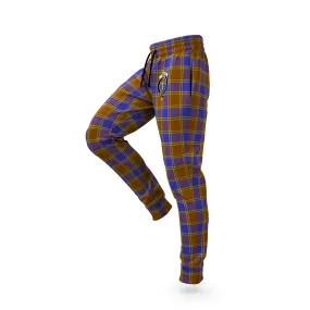 Balfour Tartan Joggers Pants with Family Crest