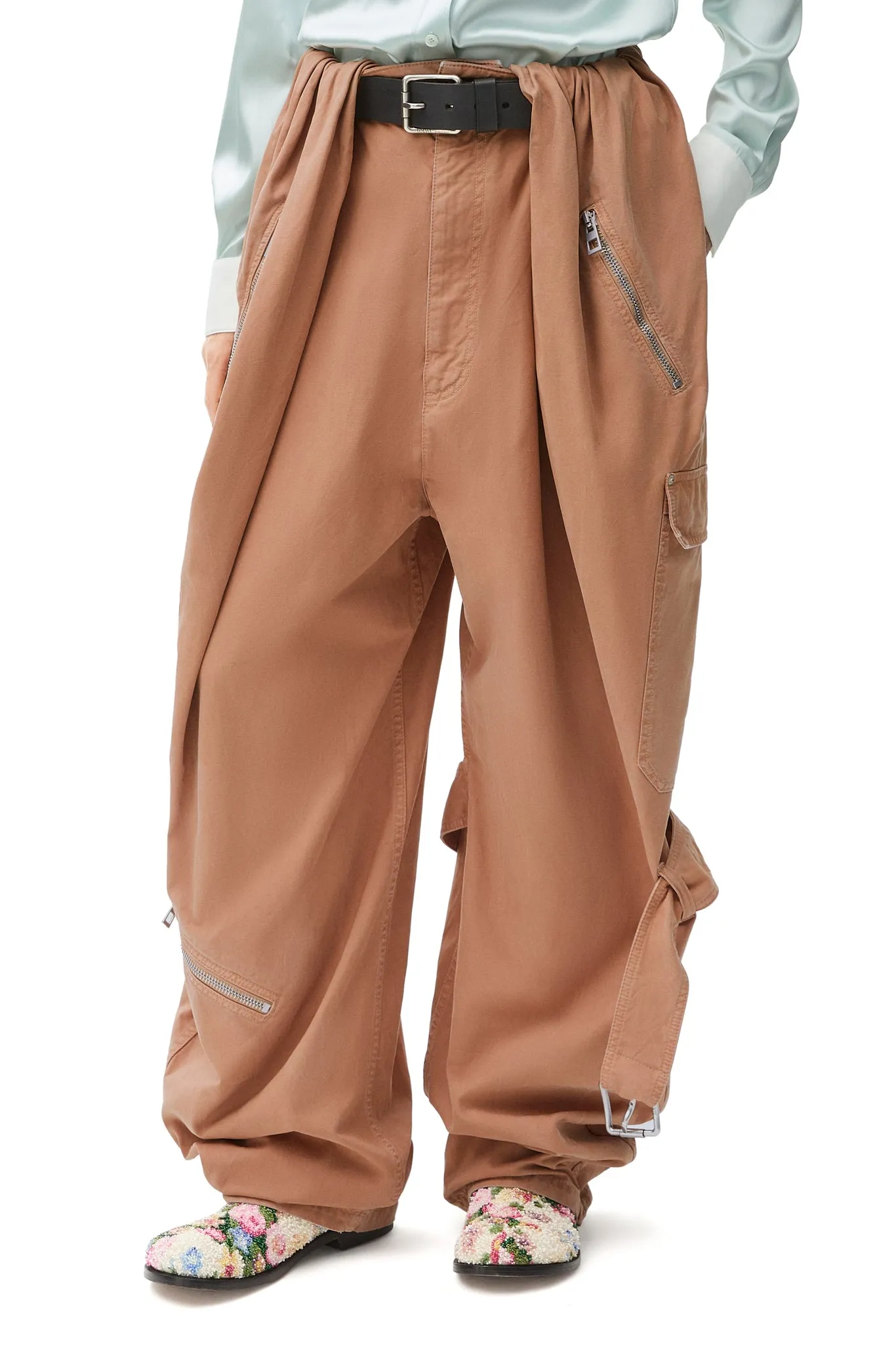 Balloon Cargo Trousers In Cotton