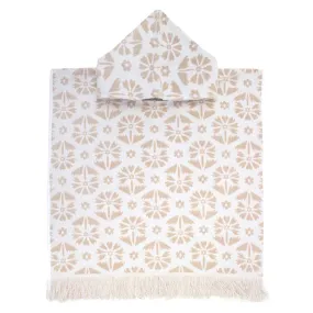 Bambury | Poncho Beach Towel - Flora Kids/Pebble