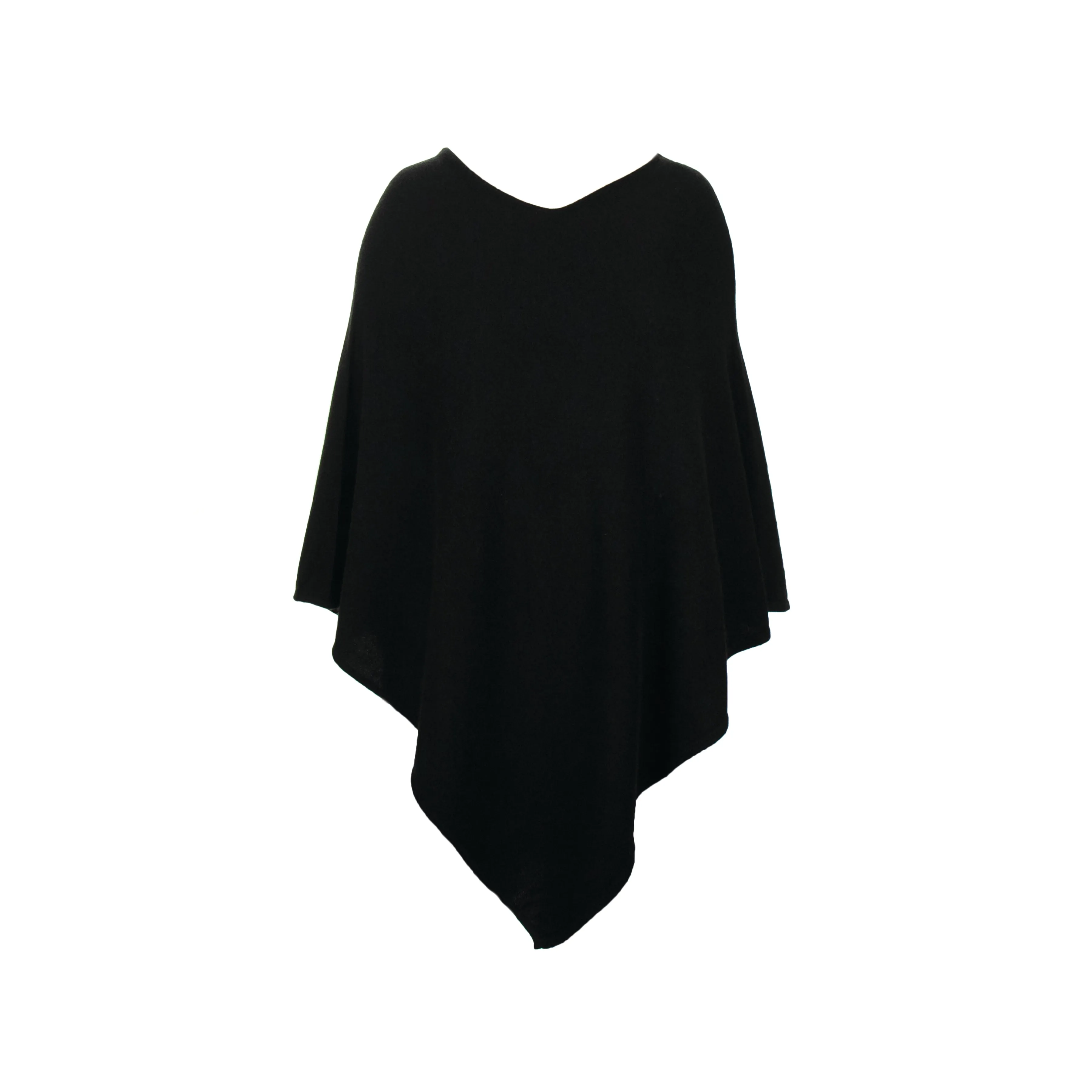 Black Cashmere Poncho