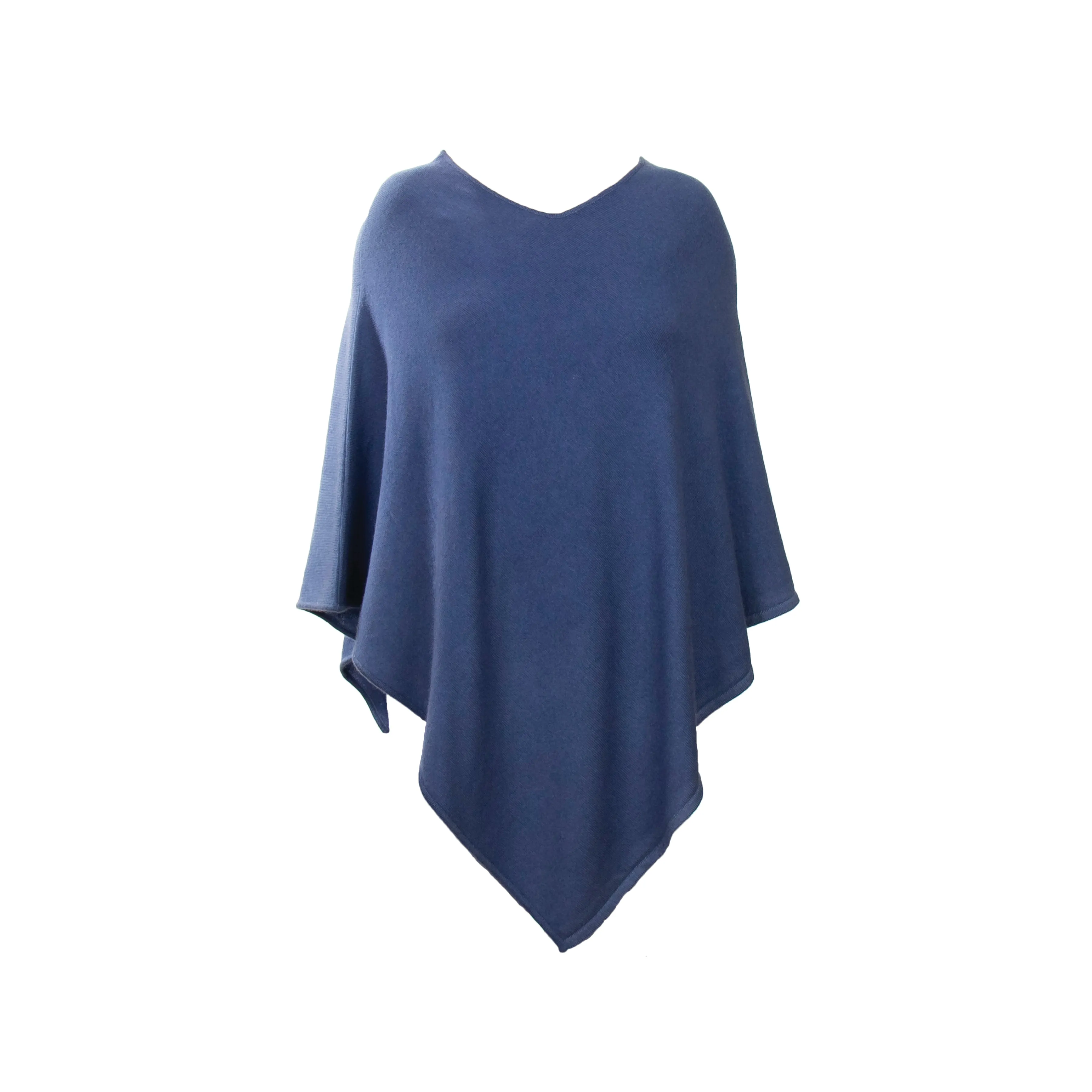 Blue Cashmere Poncho