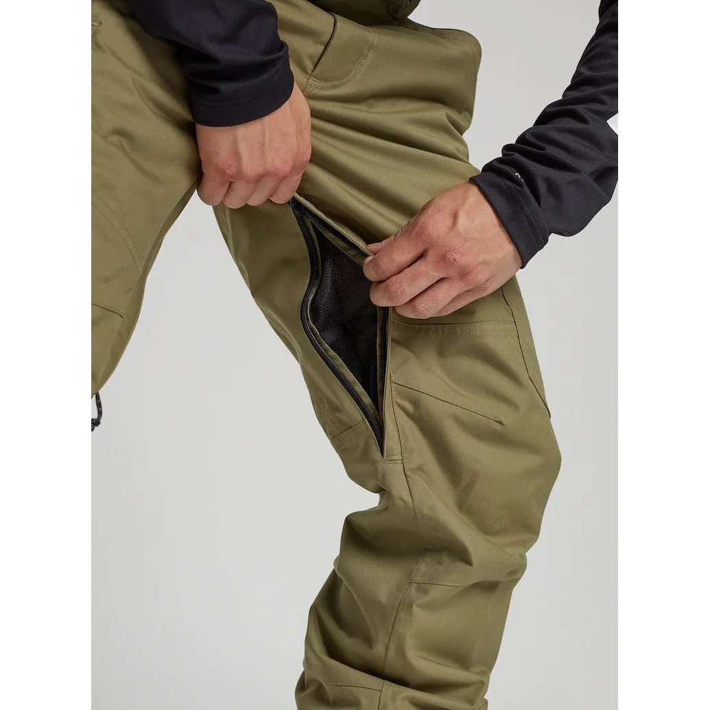 Burton Mens Tall Long Cargo Snowboard Pant-Kelp