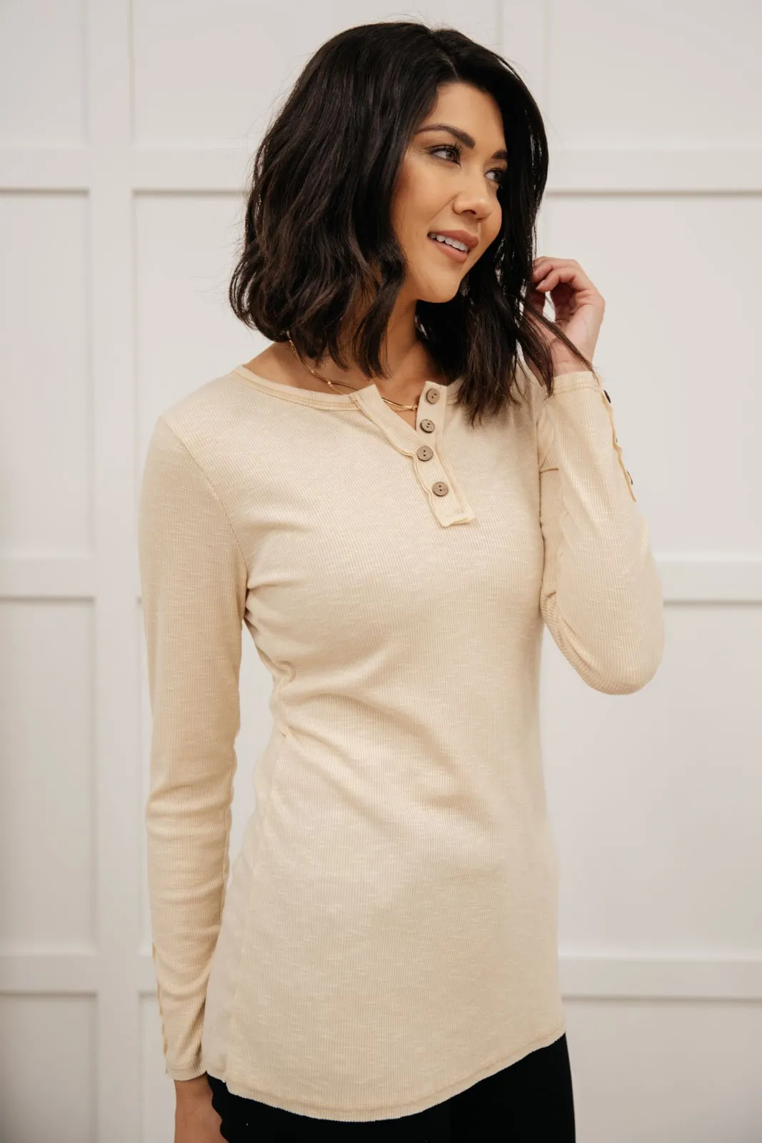 By The Fireplace Thermal Top in Oatmeal