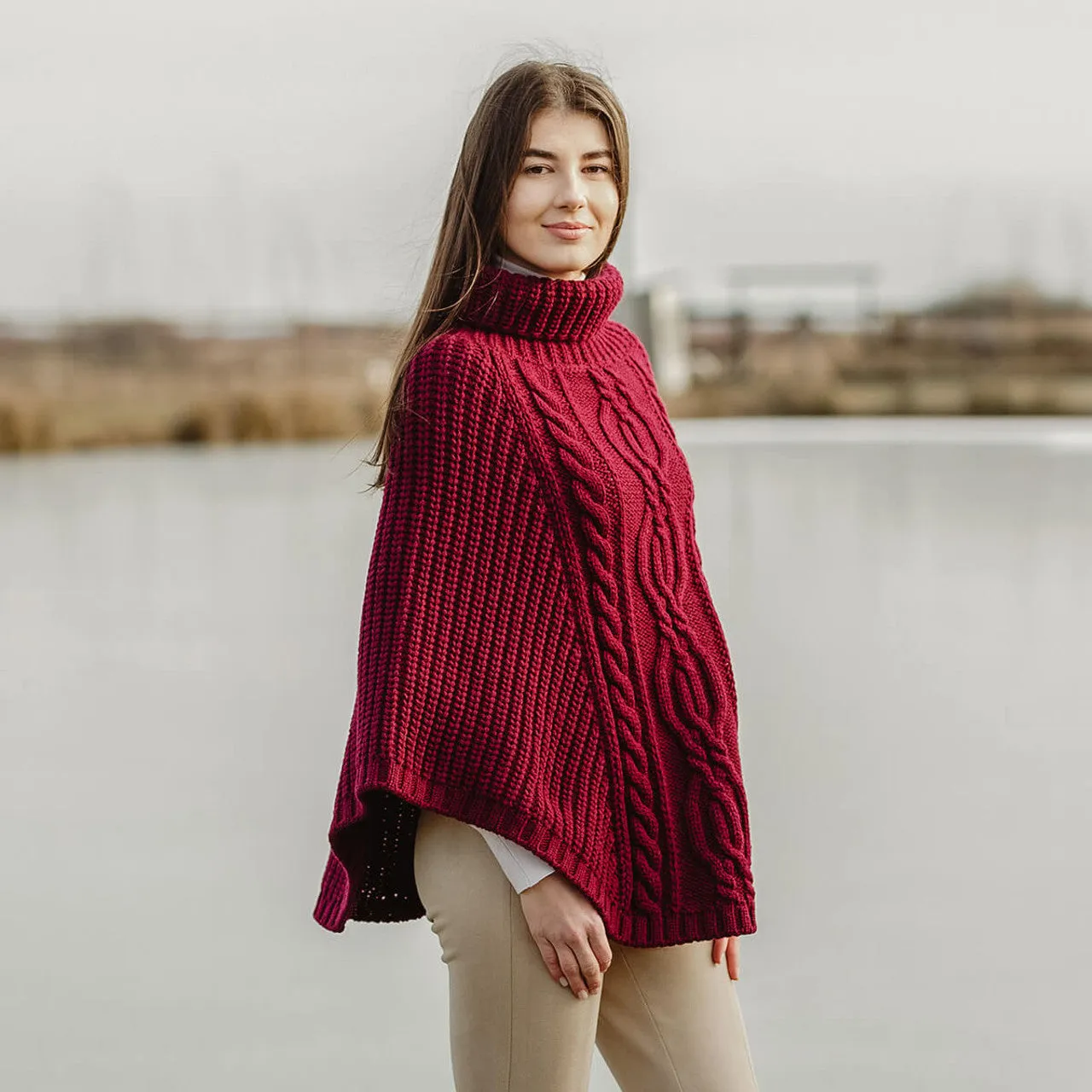 Cable Stitch Poncho