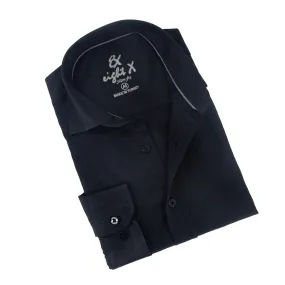 Calvaria Limited Edition Jacquard Button Down Shirt - Black