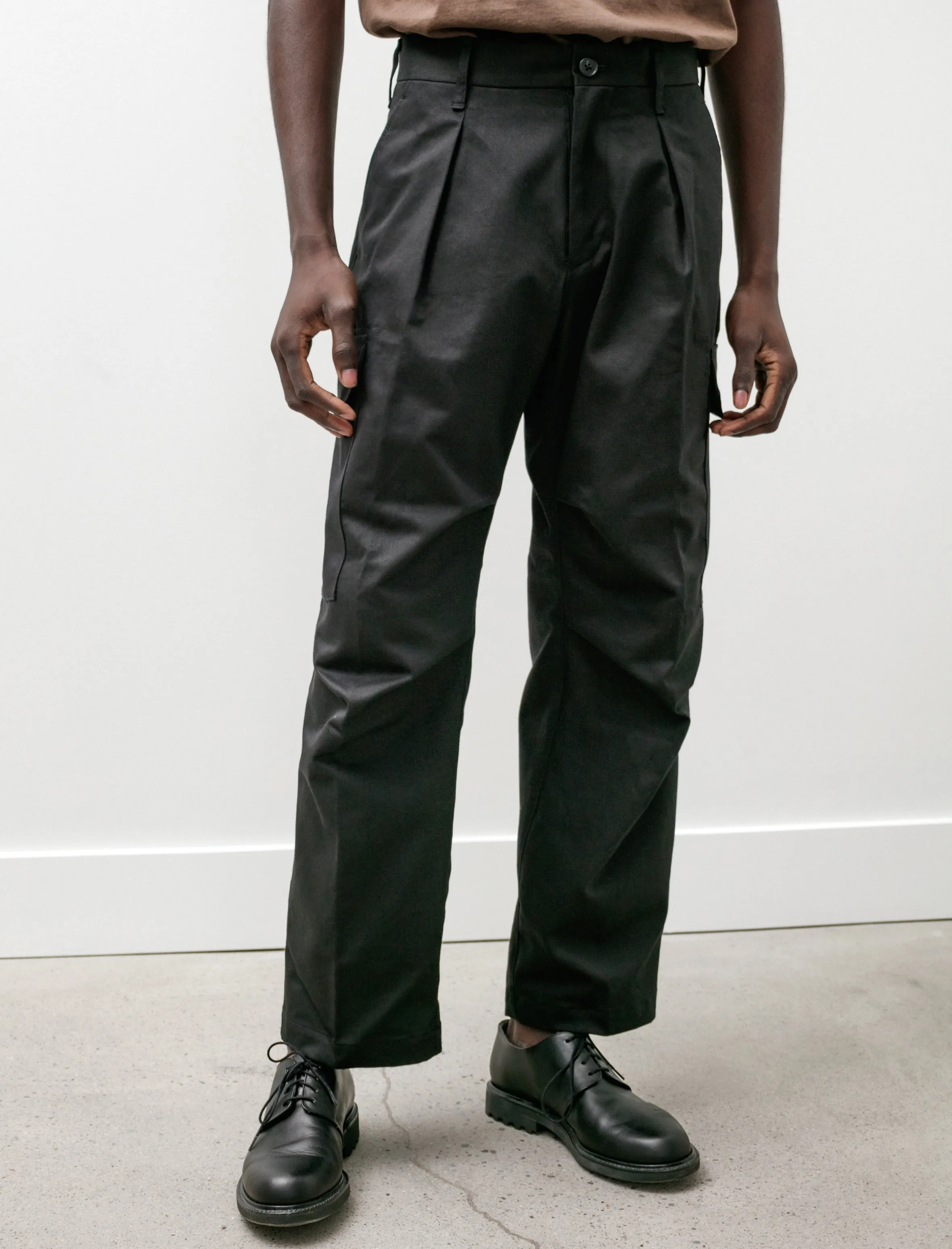 Cargo Tuck Pants C Black