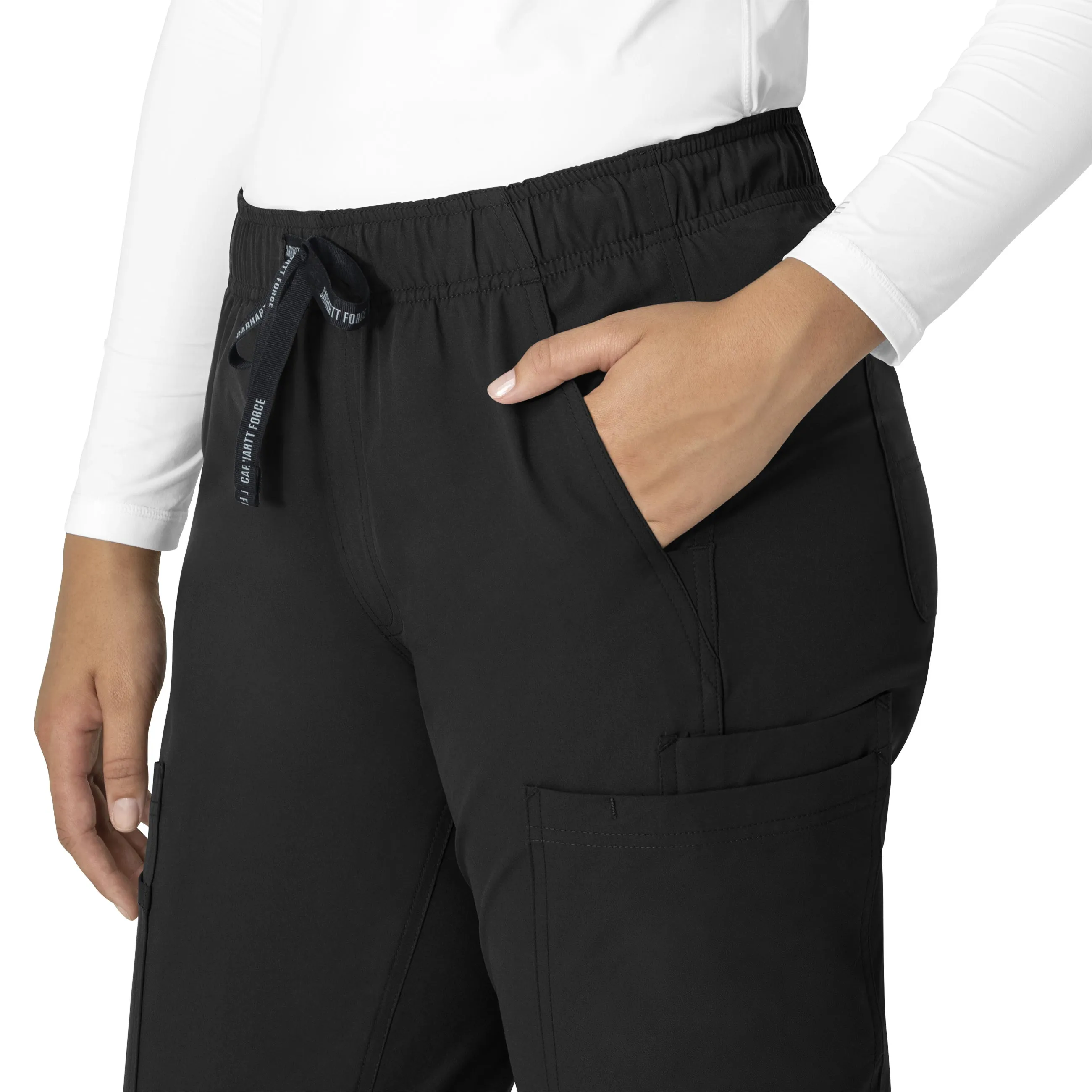 Carhartt Force Essentials Women's Straight Leg Scrub Pant - Black