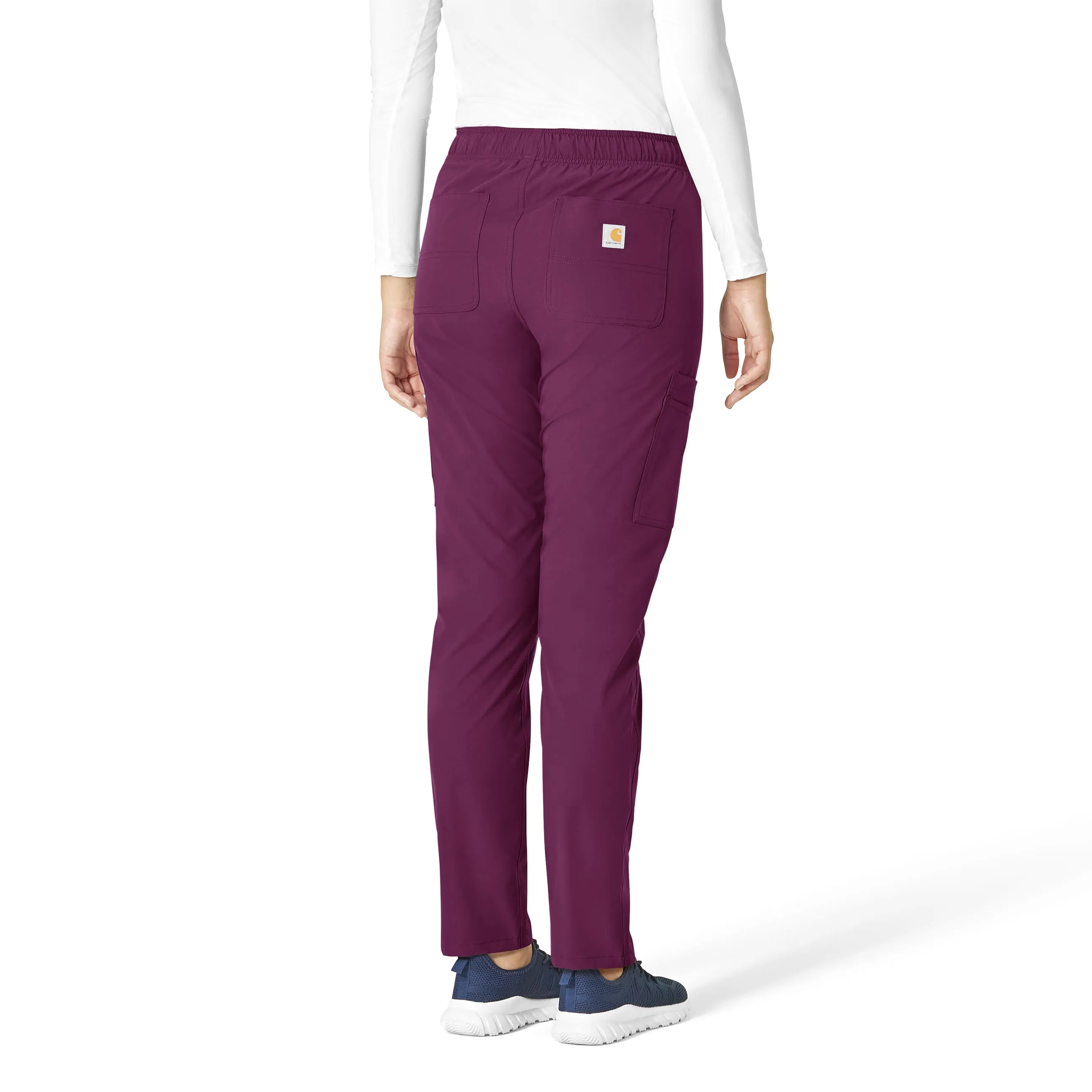 Carhartt Force Essentials Women's Straight Leg Scrub Pant - Wine