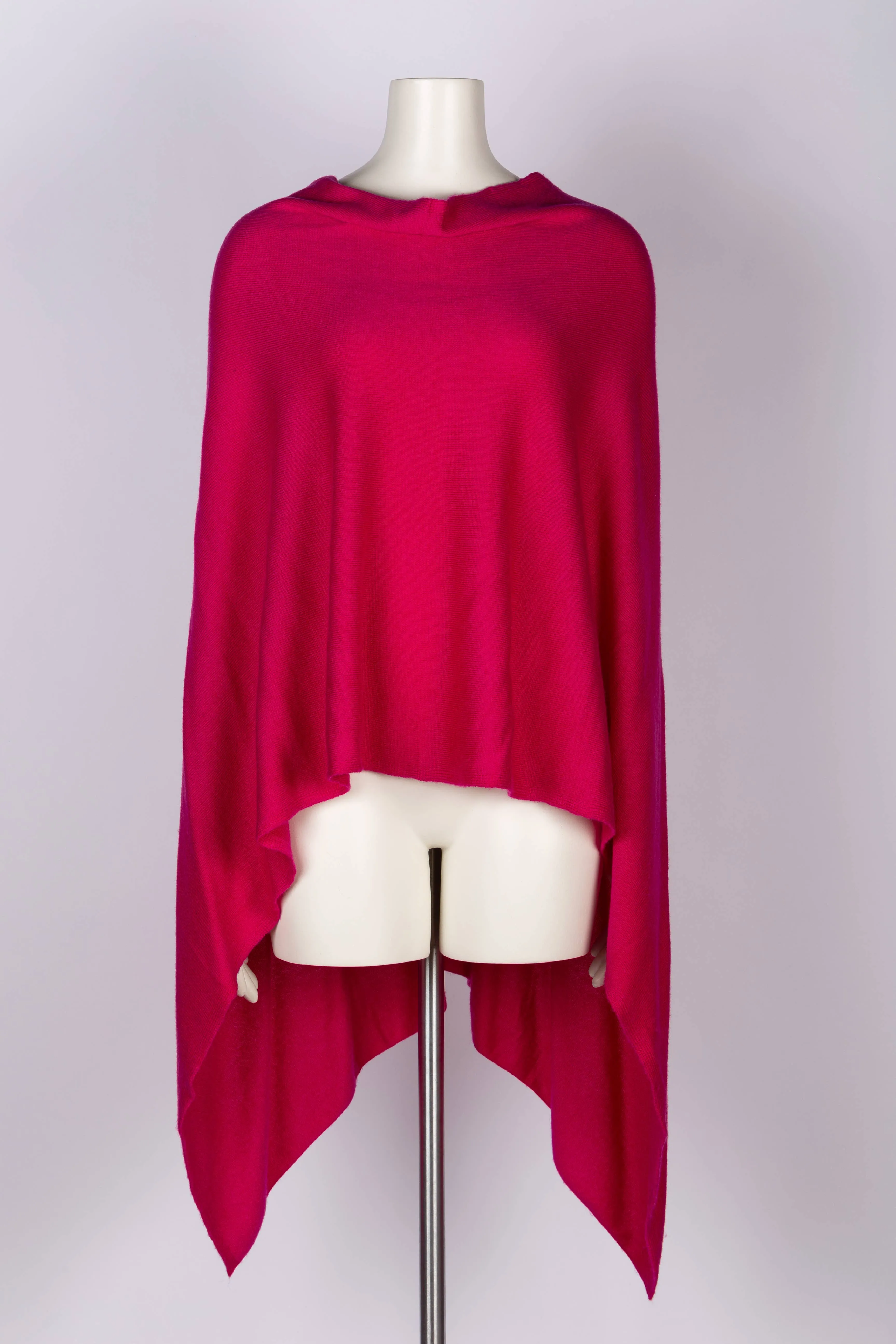 Cashmere Poncho Fuschia