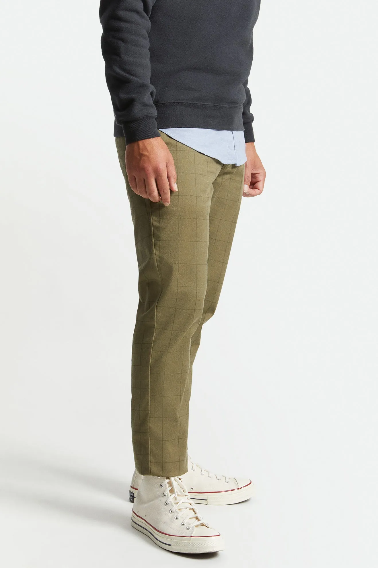 Choice Chino Pant - Olive Plaid