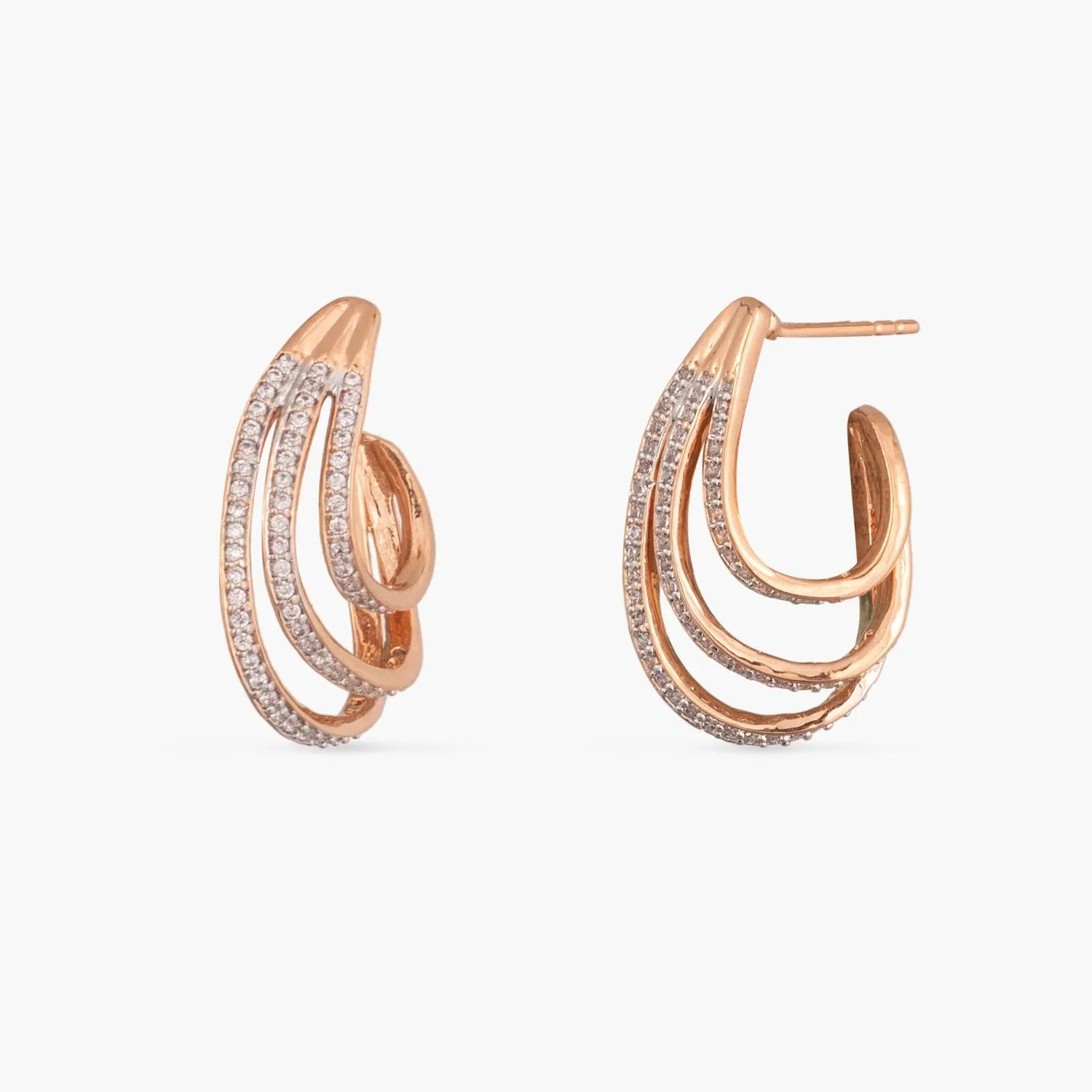 Classic CZ Delicate Silver Huggie Hoop Earrings