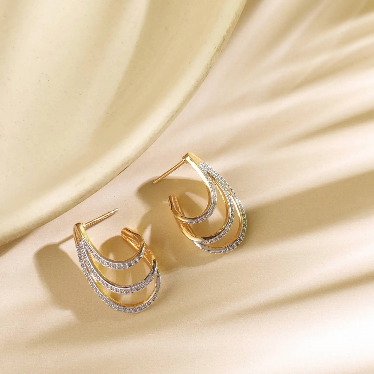 Classic CZ Delicate Silver Huggie Hoop Earrings