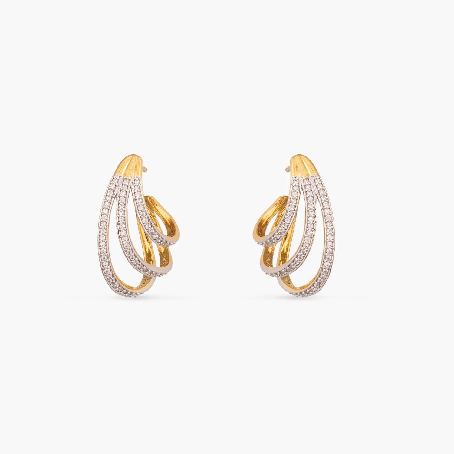 Classic CZ Delicate Silver Huggie Hoop Earrings