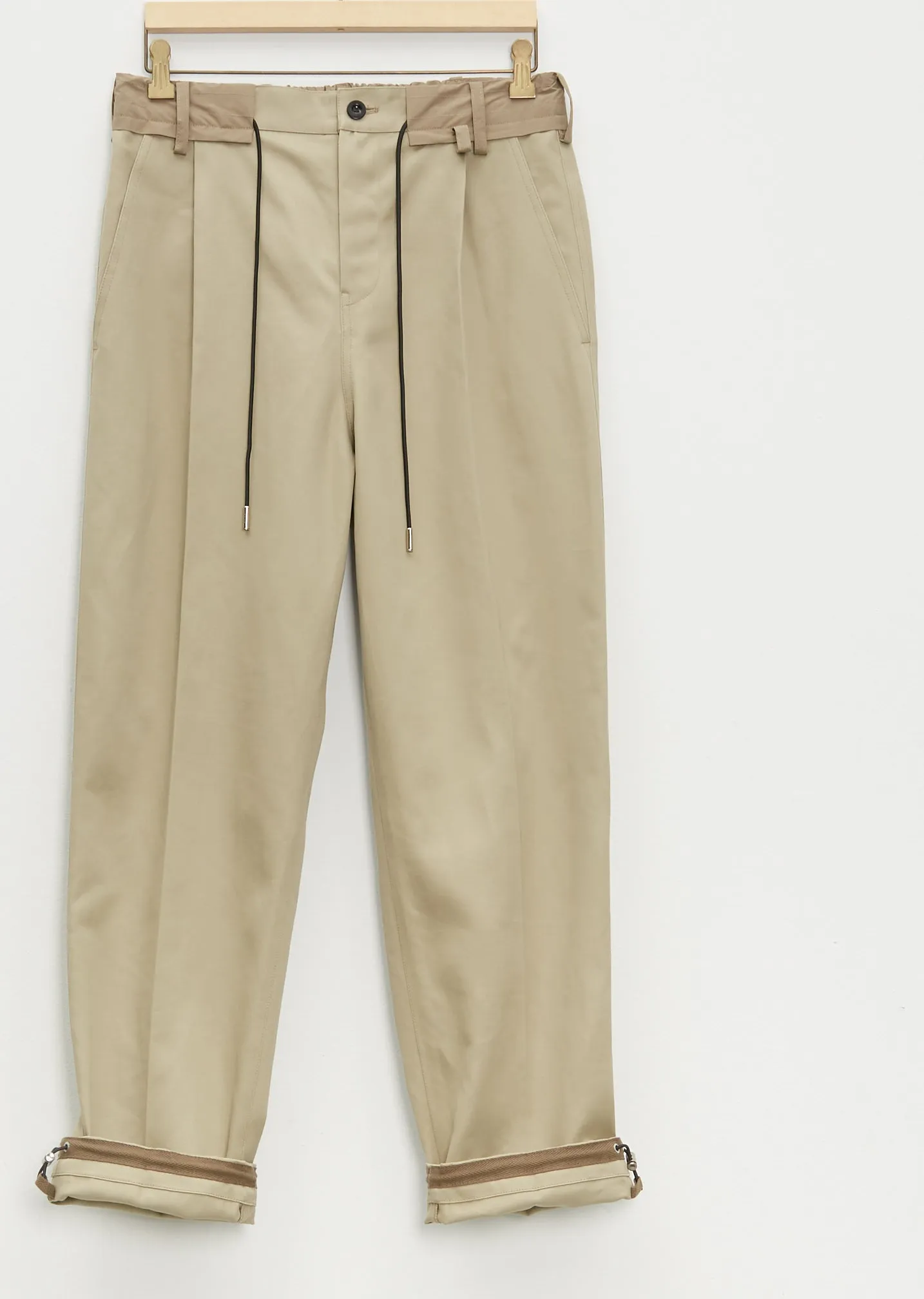 Cotton Chino Pants — Beige