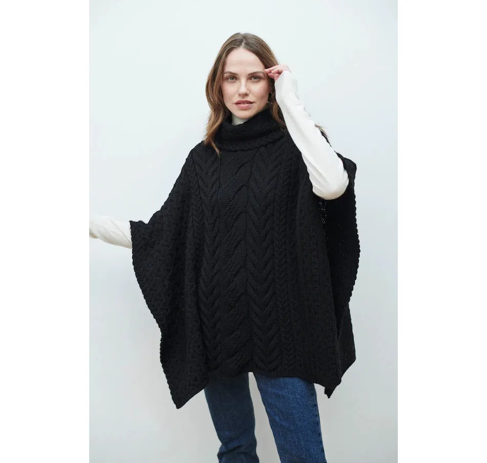 Cowl Neck Poncho |  One Size