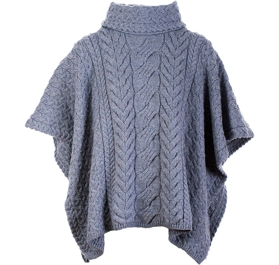 Cowl Neck Poncho |  One Size