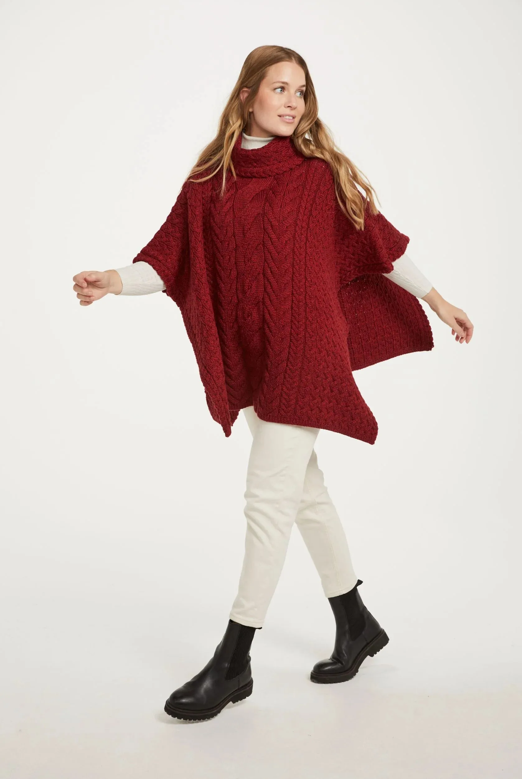 Cowl Neck Poncho |  One Size