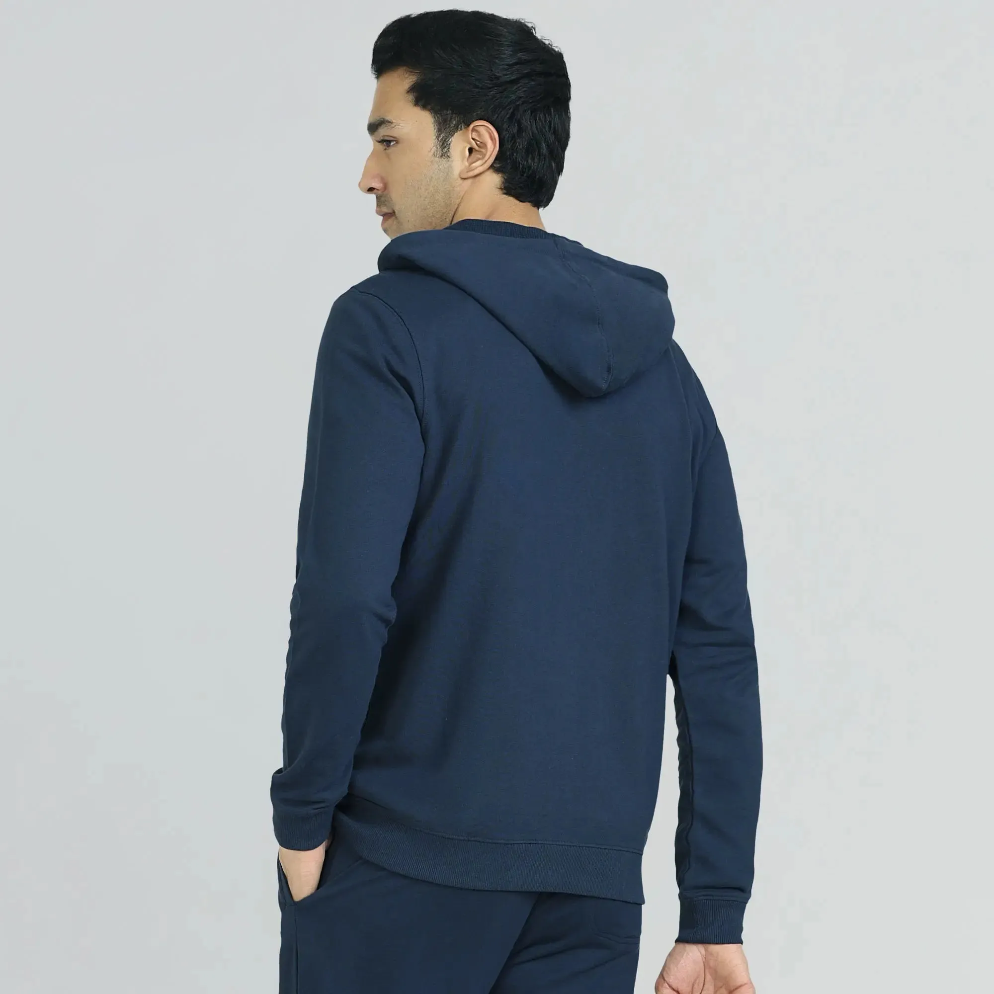 Cruze French Terry Cotton Hoodie Jackets Opal Blue