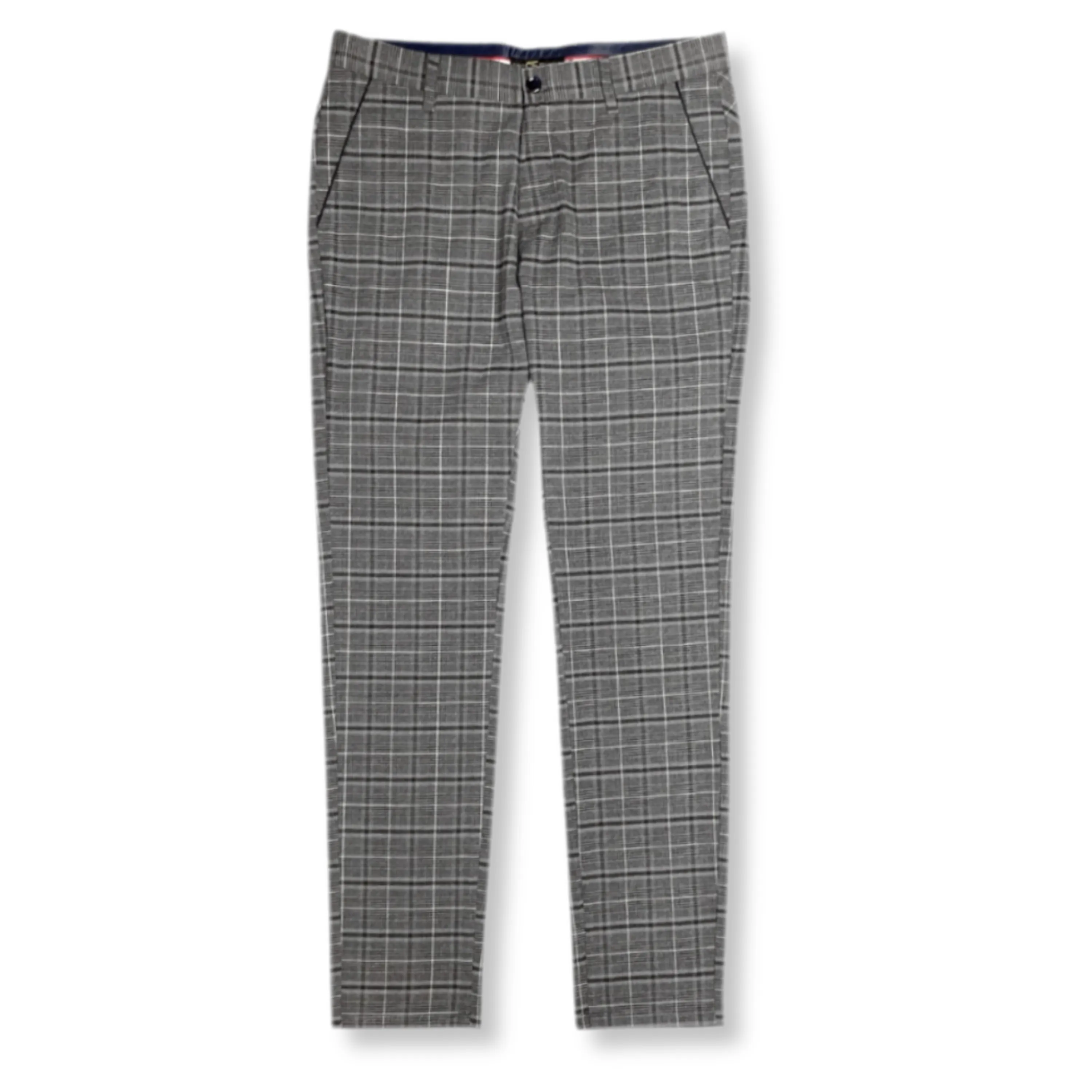 Denning Slim Fit Plaid Pants