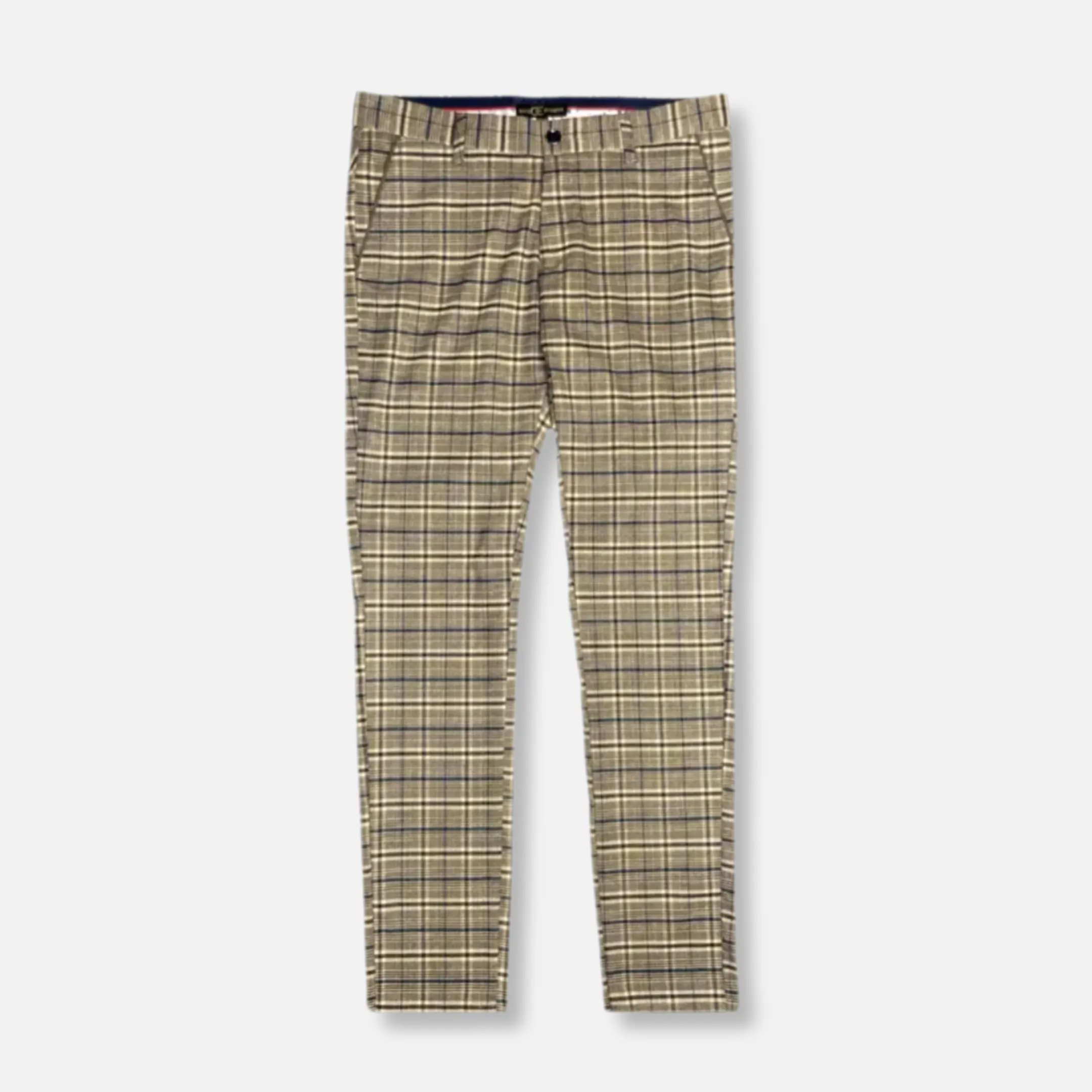 Dennis Slim Fit Plaid Pants