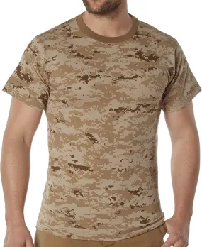 Desert Digital Camo - 100% Cotton Camo T-Shirt – Standard Fit Camouflage Shirt