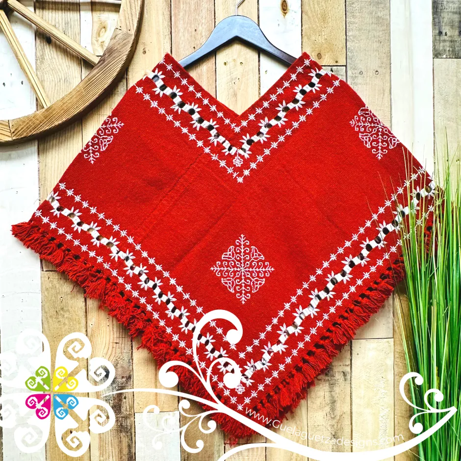 Deshilado Design Embroider Poncho - Mañanita