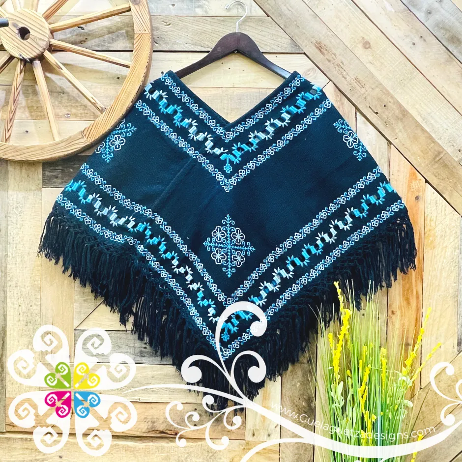 Deshilado Design Embroider Poncho - Mañanita