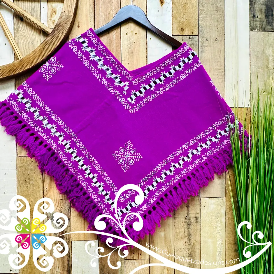 Deshilado Design Embroider Poncho - Mañanita