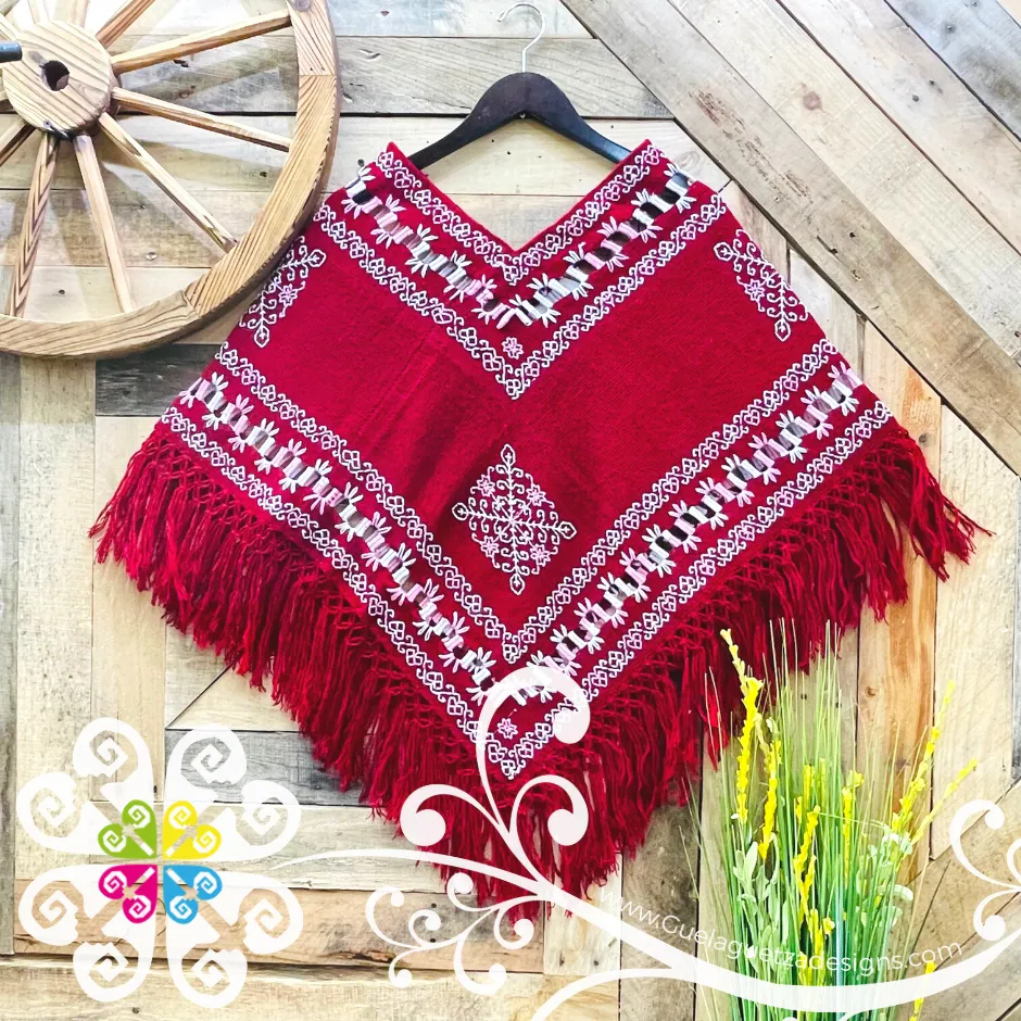 Deshilado Design Embroider Poncho - Mañanita