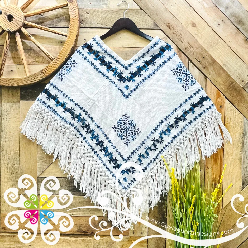 Deshilado Design Embroider Poncho - Mañanita