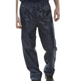 Dri Weatherproof Dry Navy Nylon Trousers - Large