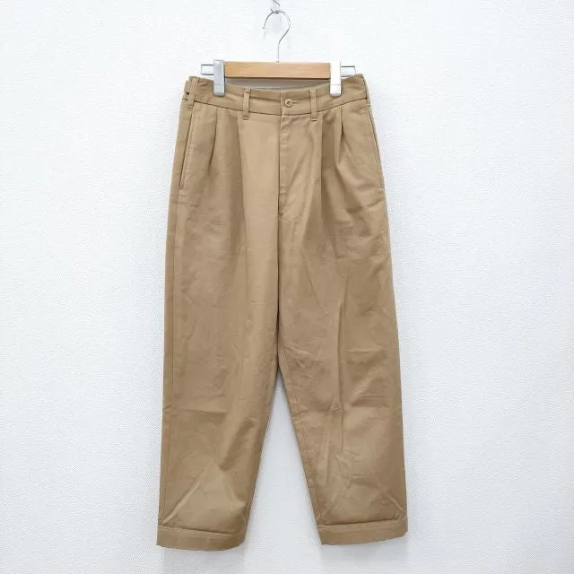 ecume エキューム high-waist chino pants ハイウエスト チノパンツ ベージュ レディース【中古】3-0107G◎