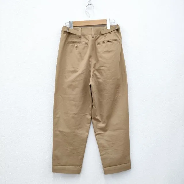 ecume エキューム high-waist chino pants ハイウエスト チノパンツ ベージュ レディース【中古】3-0107G◎