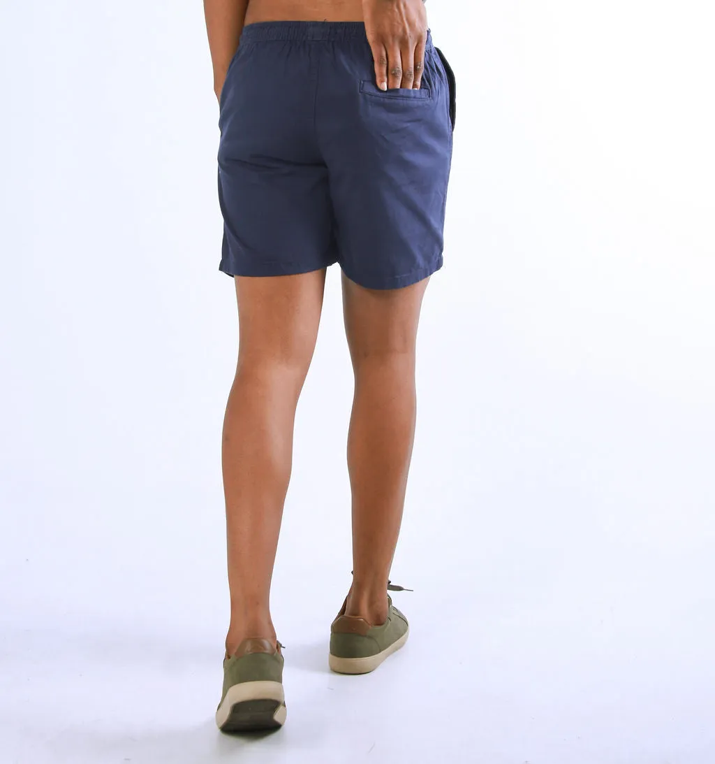 ELASTICATED CHINO SHORTS – NAVY