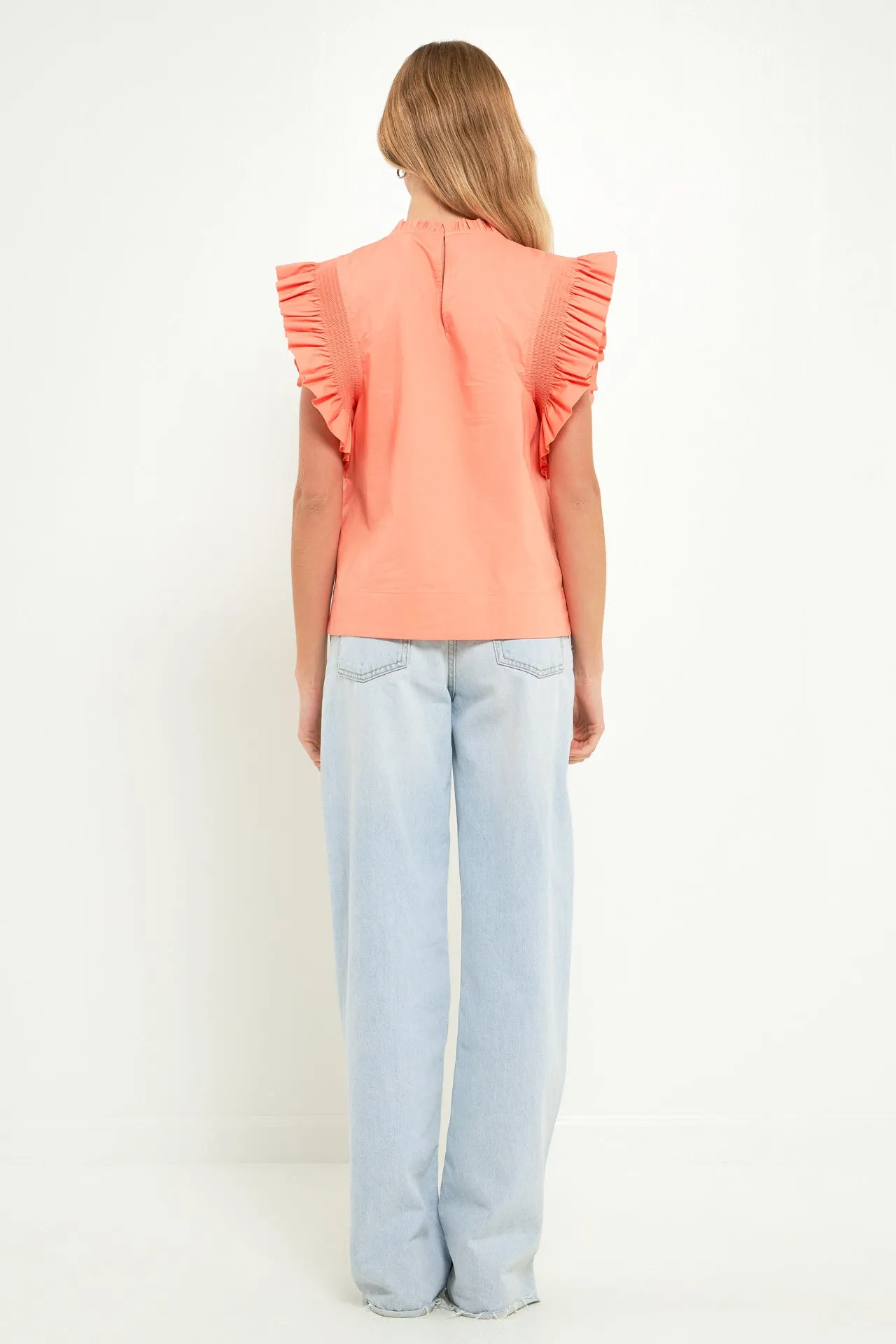 English Factory - Ruffle Sleeve Top