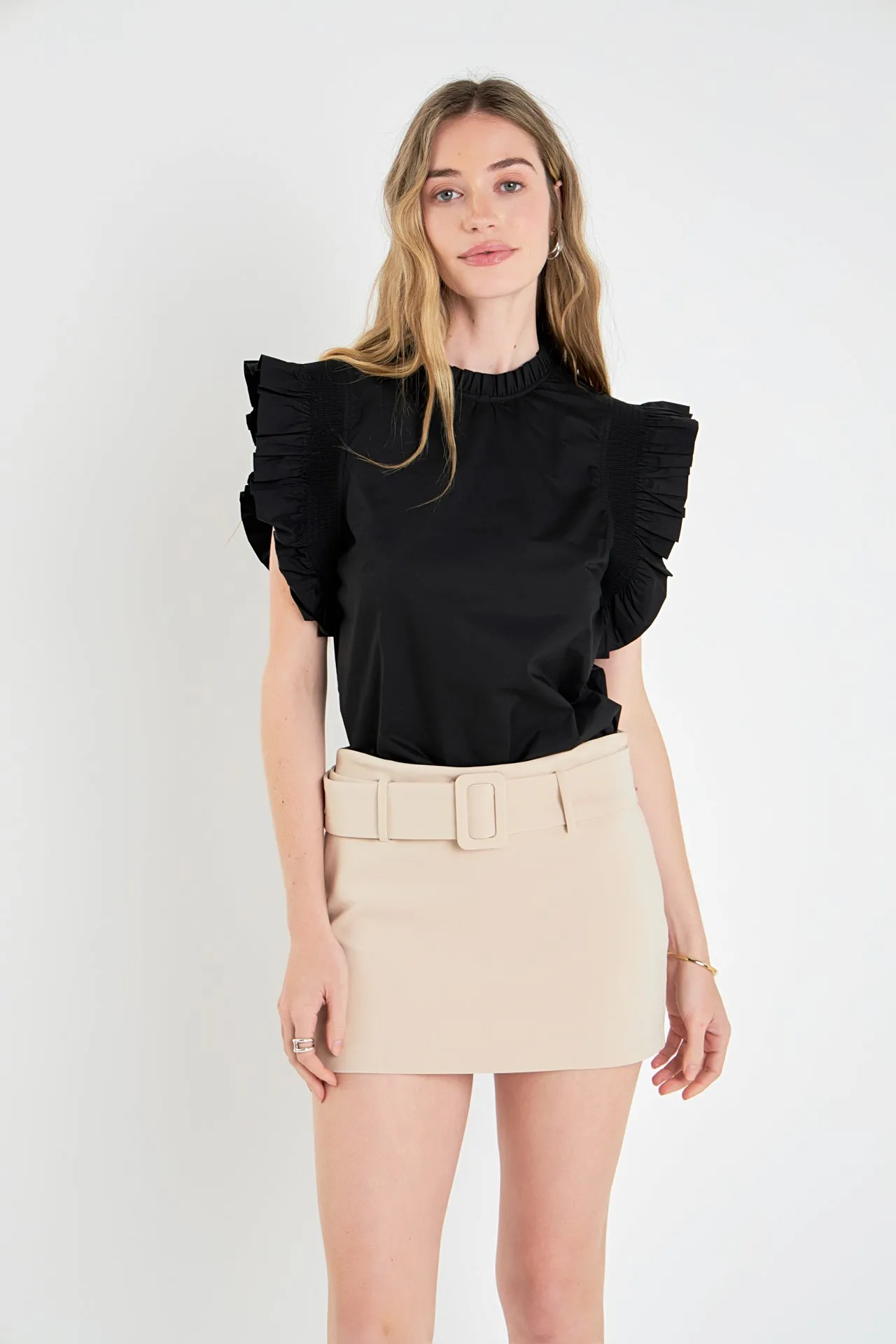 English Factory - Ruffle Sleeve Top