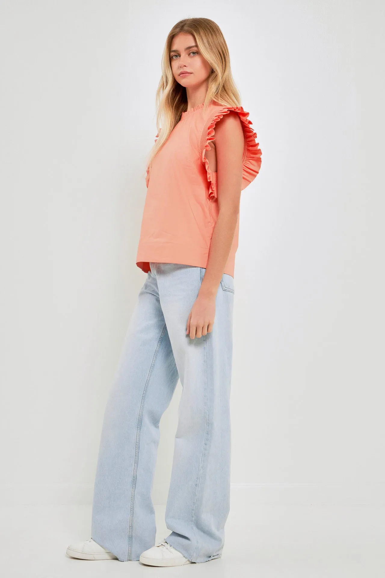 English Factory - Ruffle Sleeve Top